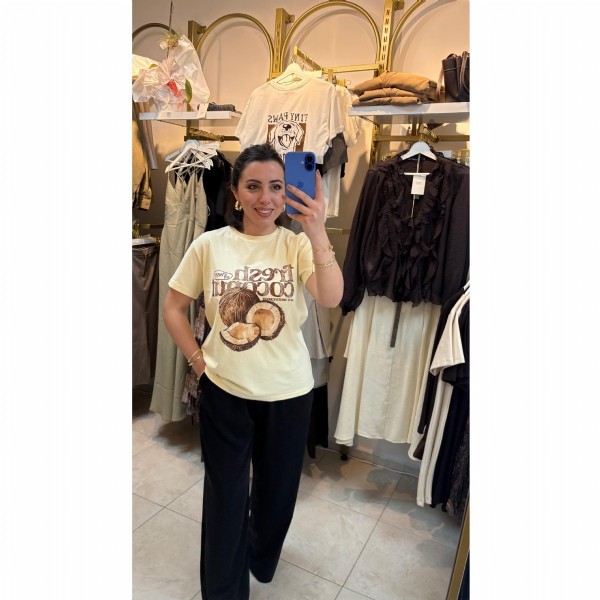 Coconut Baskılı Tişört