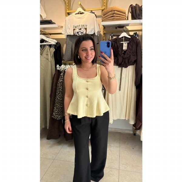 Zarif Kesim Askılı Bluz